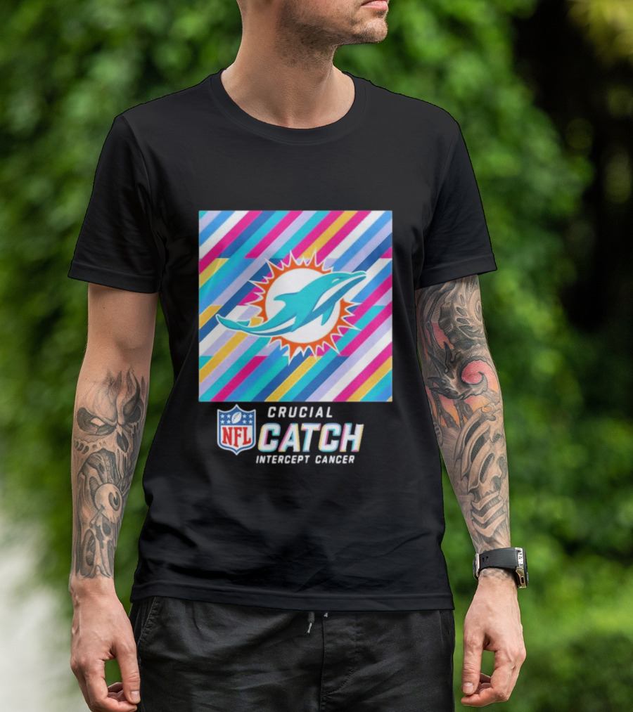 Crucial Catch Intercept Cancer NFL Miami Dolphins 2024 T-Shirt