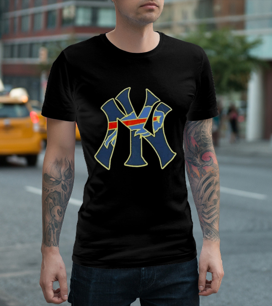New York Yankees Buffalo Bills Collaboration T-Shirt