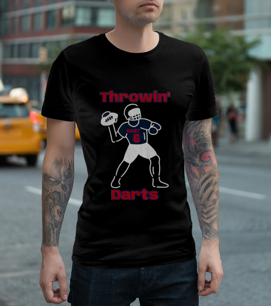 Throwin Darts Dart 6 New York Giants Football 2025 T-Shirt
