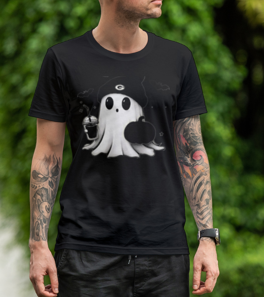 Halloween Green Bay Packers Ghost Pumpkin Football Fan Merchandise T-Shirt