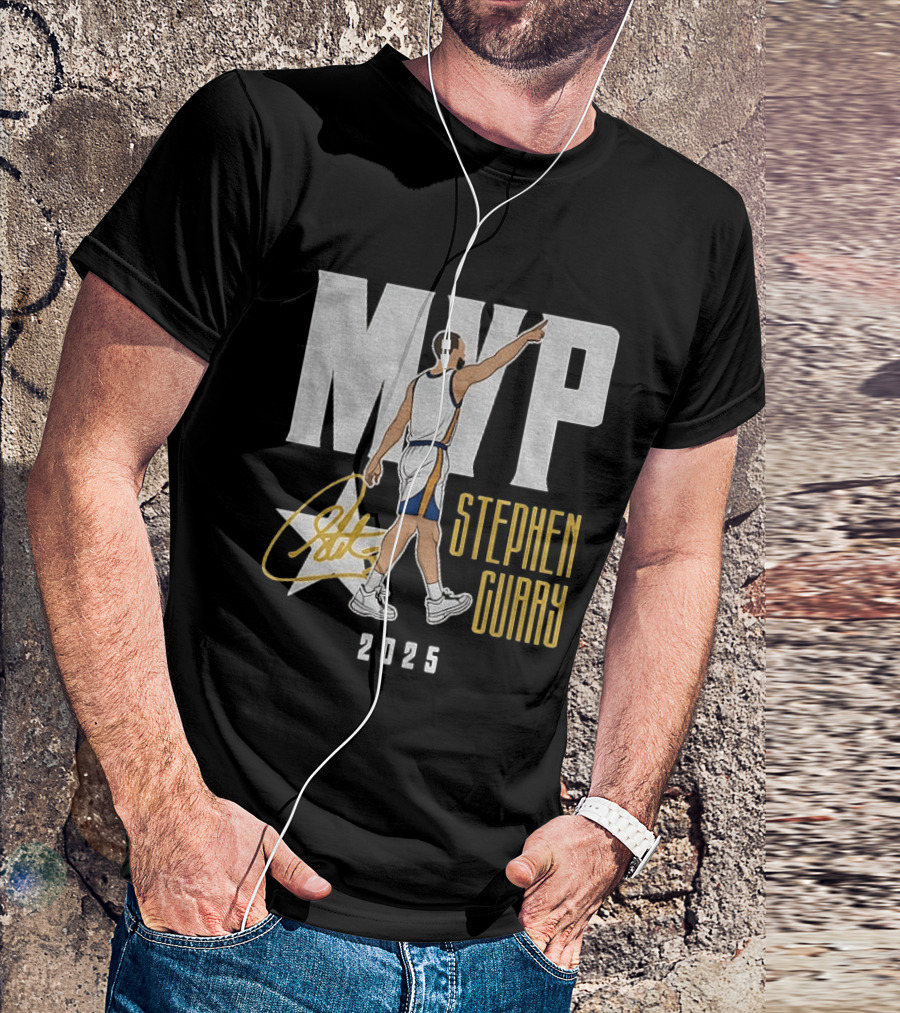 Stephen Curry MVP 2025 Basketball Champion Star Signature T-Shirt