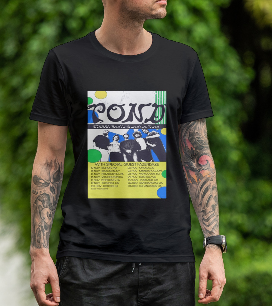 Pond Band Stunga North America Tour 2024 With Special Guest Fazerdaze T-Shirt