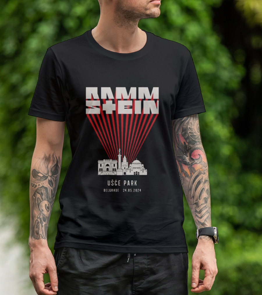 Rammstein Usce Park Belgrade 24 5 2024 Europe Stadium Tour T-Shirt