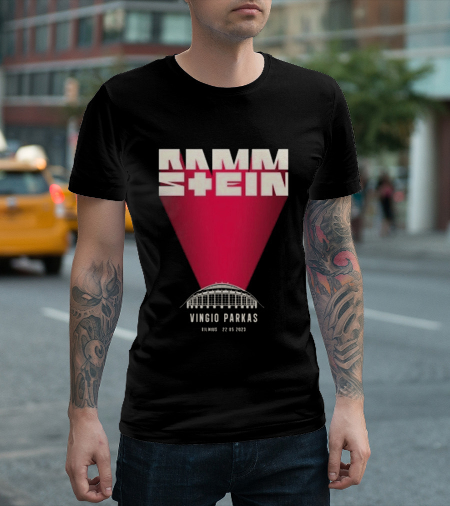Rammstein Vingio Parkas Vilnius 22 05 2023 Tour Event T-Shirt