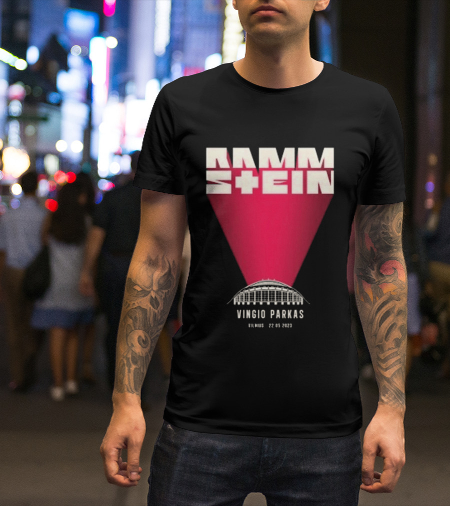 Rammstein Vingio Parkas Vilnius 22 05 2023 Tour Event T-Shirt