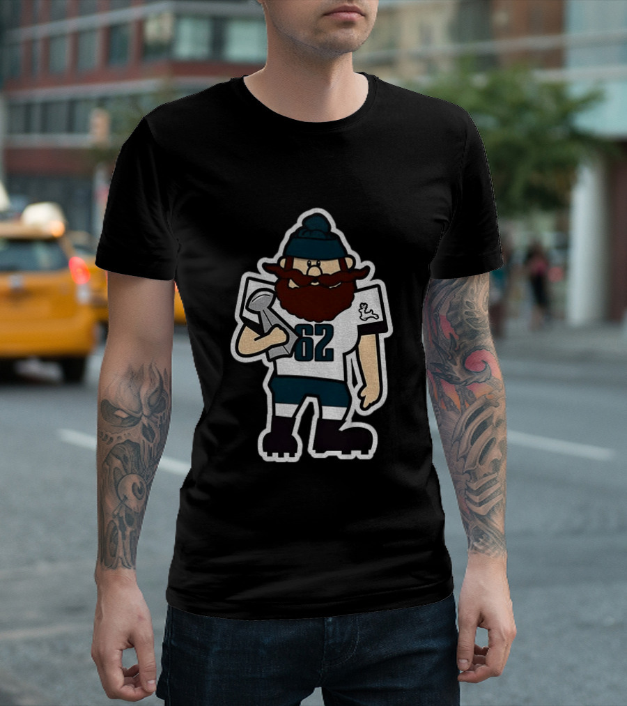 Yukon Cornelius 62 Philadelphia Eagles Football Trophy T-Shirt