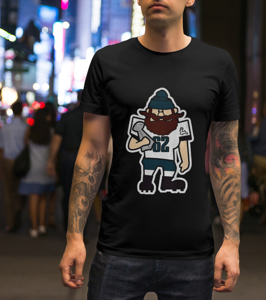 Yukon Cornelius 62 Philadelphia Eagles Football Trophy T-Shirt