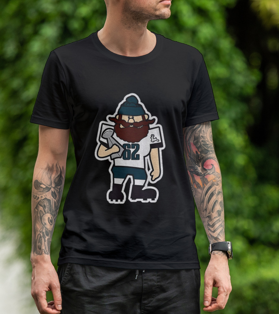 Yukon Cornelius 62 Philadelphia Eagles Football Trophy T-Shirt