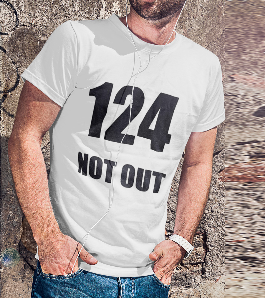 124 Not Out India Political T-Shirt