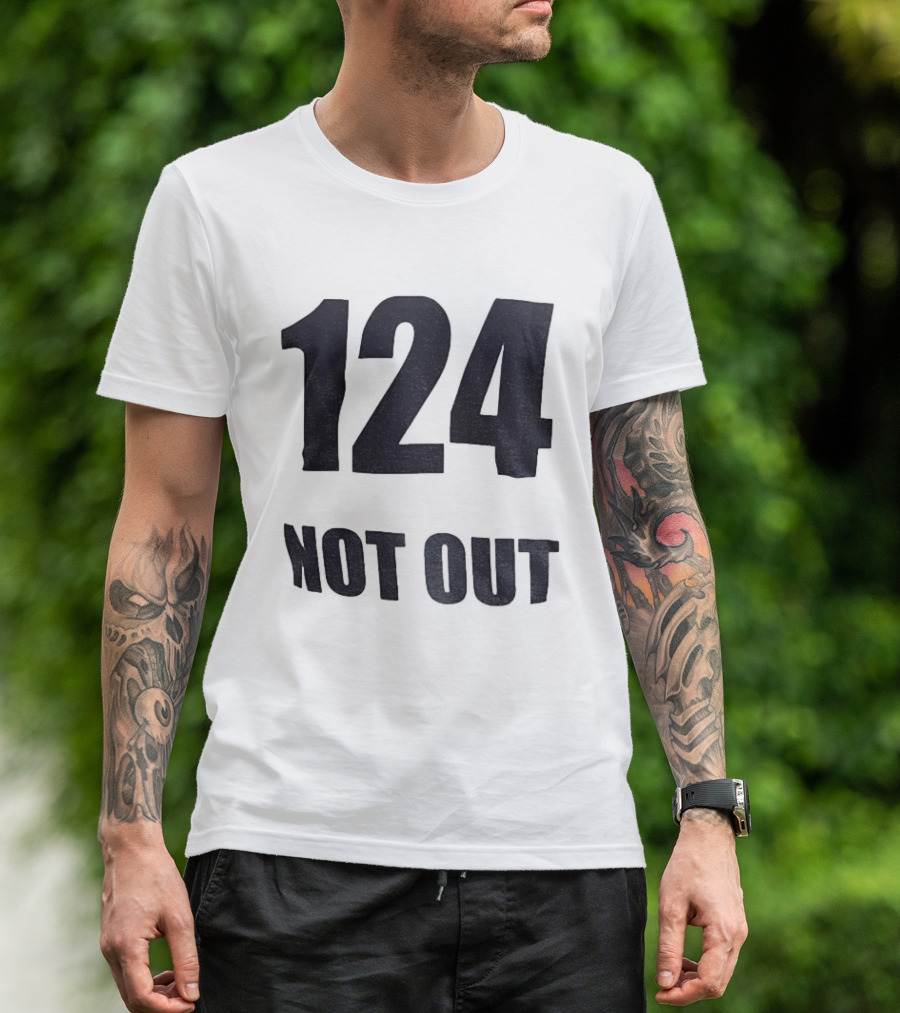 124 Not Out India Political T-Shirt