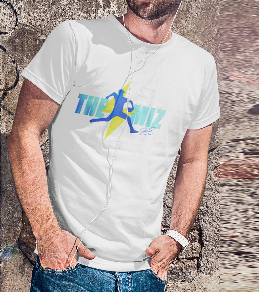 2025 Brewers Misiorowski The Miz Pitcher Lightning Blue T-Shirt