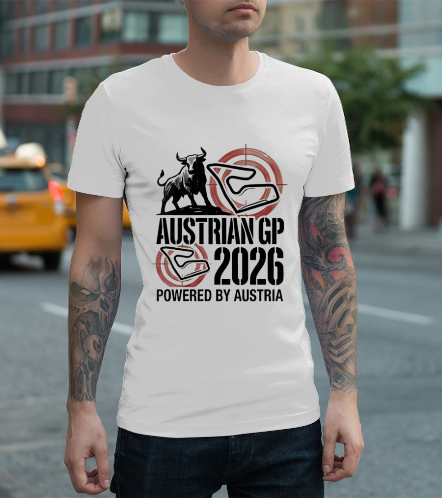 Austrian GP 2026 Powered By Austria Charging Bull Racing Circuit T-Shirt
