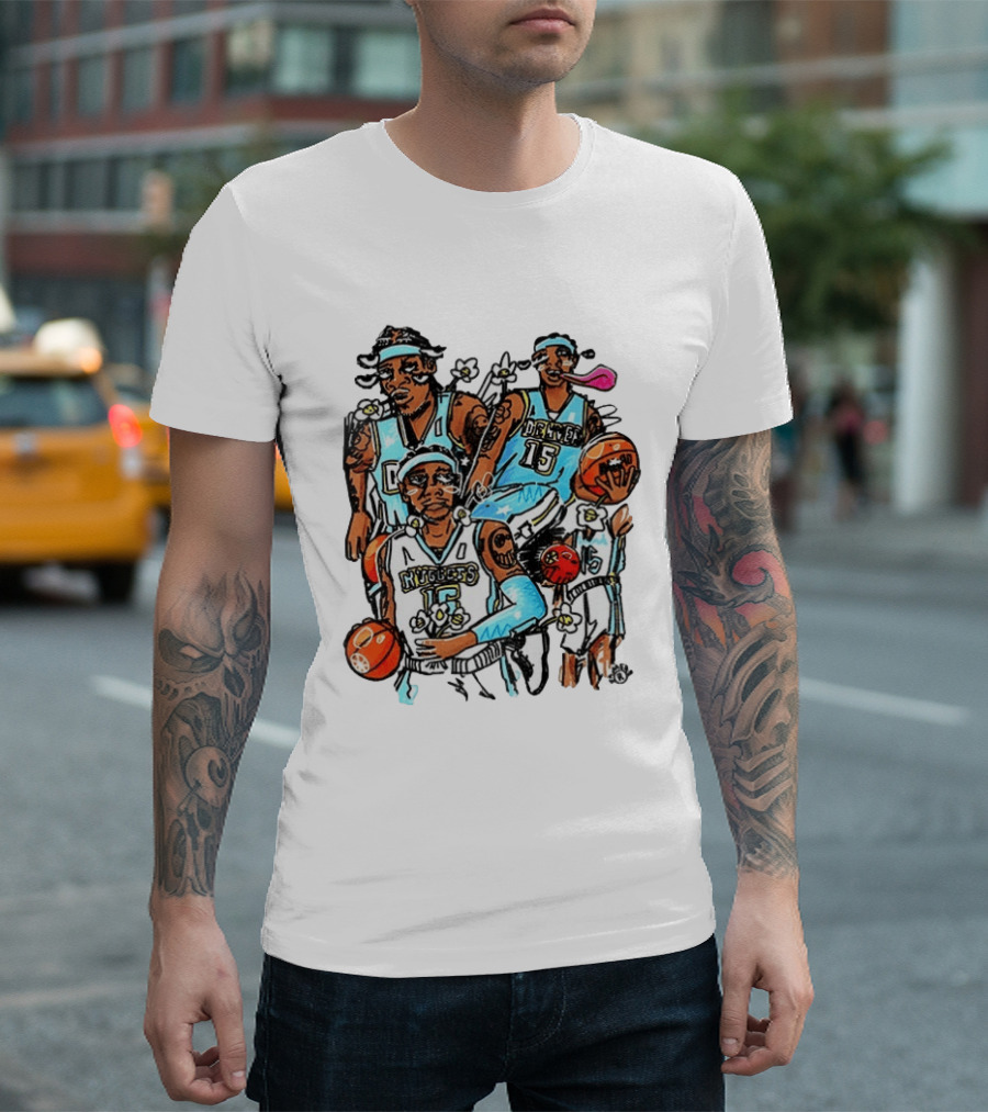 Carmelo Anthony Denver Nuggets NBA Basketball Player Iconic Moments T-Shirt