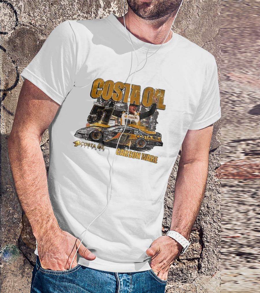 Costa Oil Racing Carson Ware 51 Nascar Victory Celebration T-Shirt