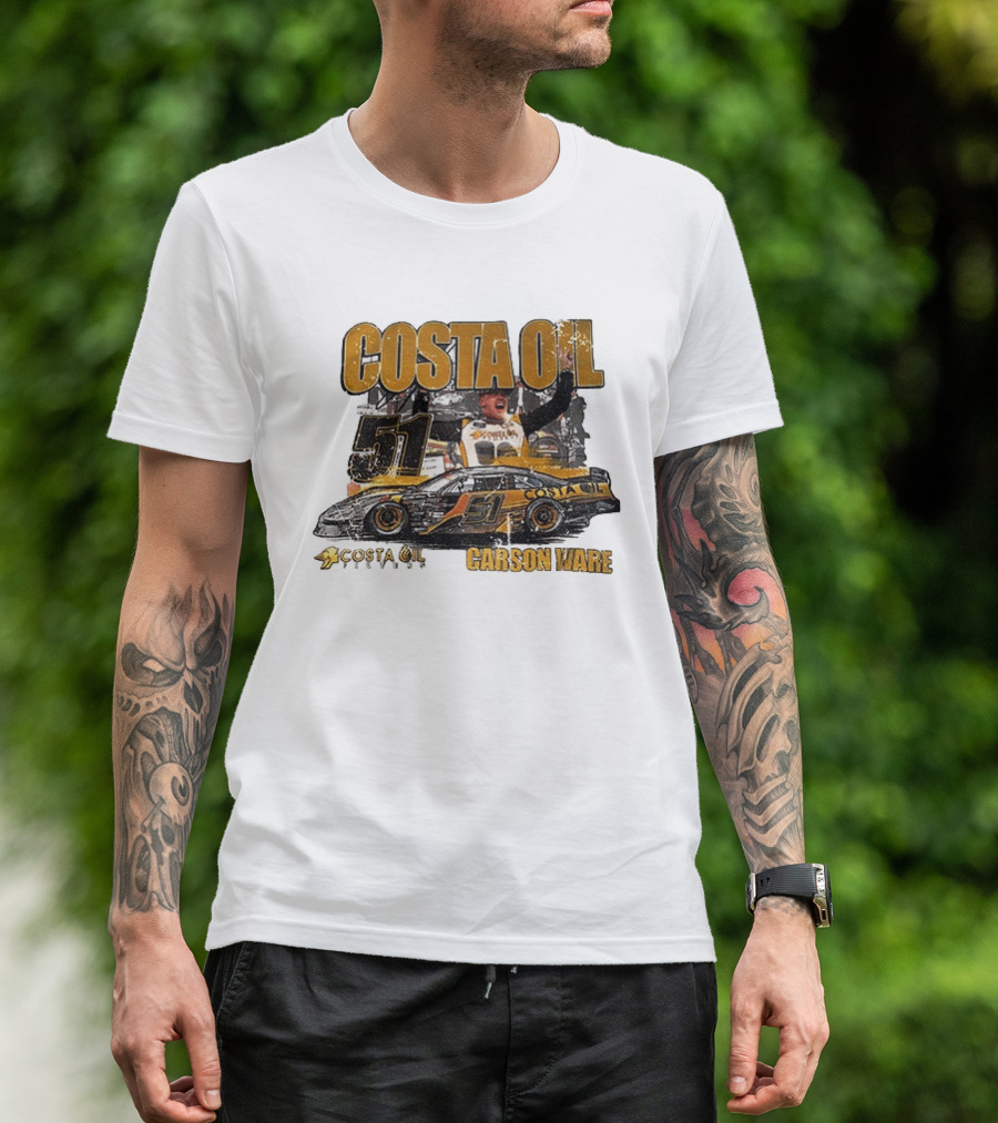 Costa Oil Racing Carson Ware 51 Nascar Victory Celebration T-Shirt