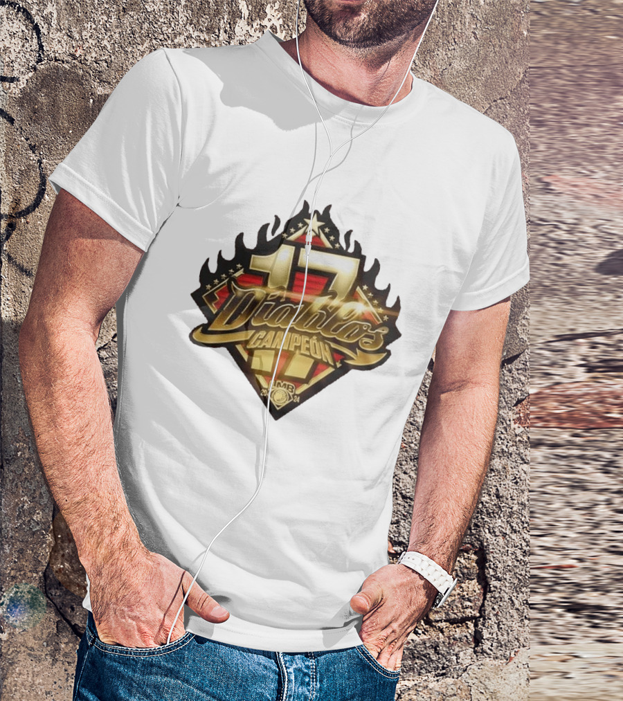 Diablos Rojos Del Mexico 17 Campeon LMB Serie Del Rey 2024 T-Shirt
