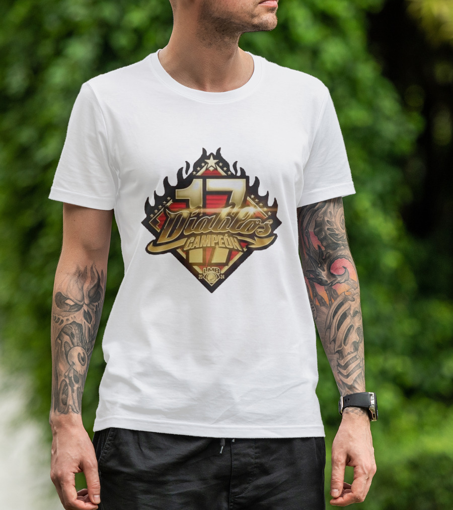 Diablos Rojos Del Mexico 17 Campeon LMB Serie Del Rey 2024 T-Shirt