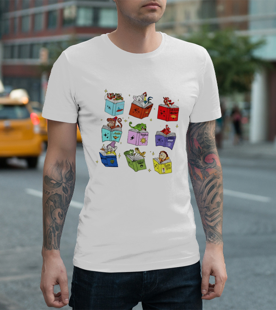 Disney Princess Sidekicks Reading Club Tangled Book Lover T-Shirt