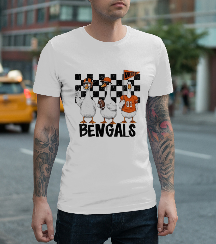 Goose Bengals Who Dey Cincinnati Football Game Day T-Shirt