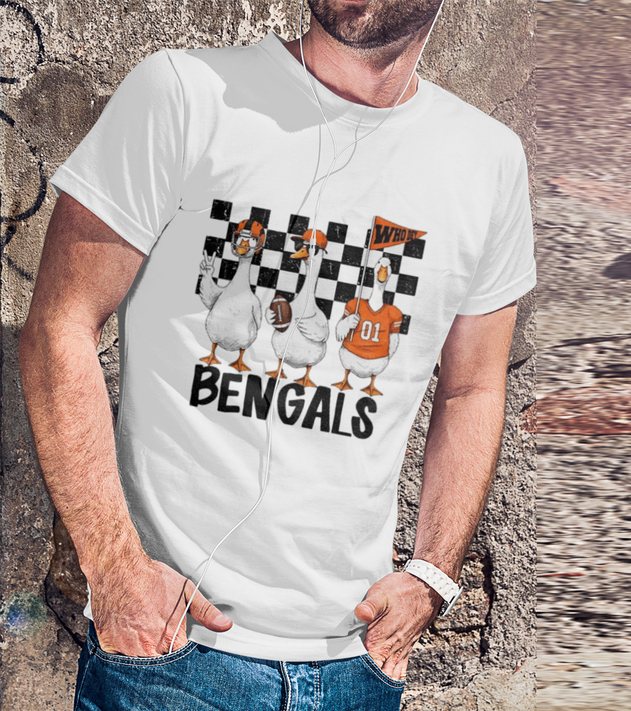 Goose Bengals Who Dey Cincinnati Football Game Day T-Shirt