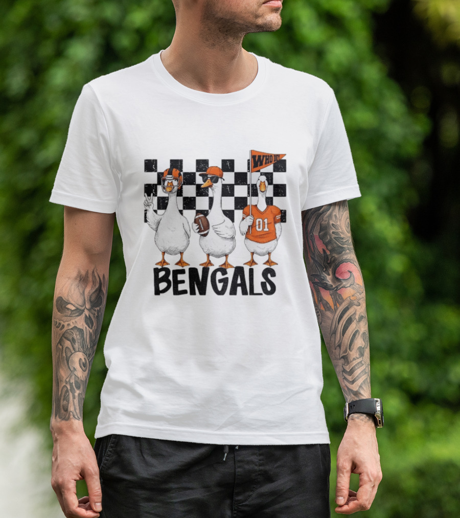 Goose Bengals Who Dey Cincinnati Football Game Day T-Shirt