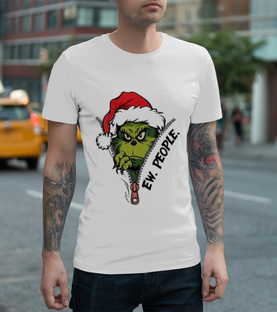 Ew People Grinch Christmas 2025 Holiday Humor T-Shirt