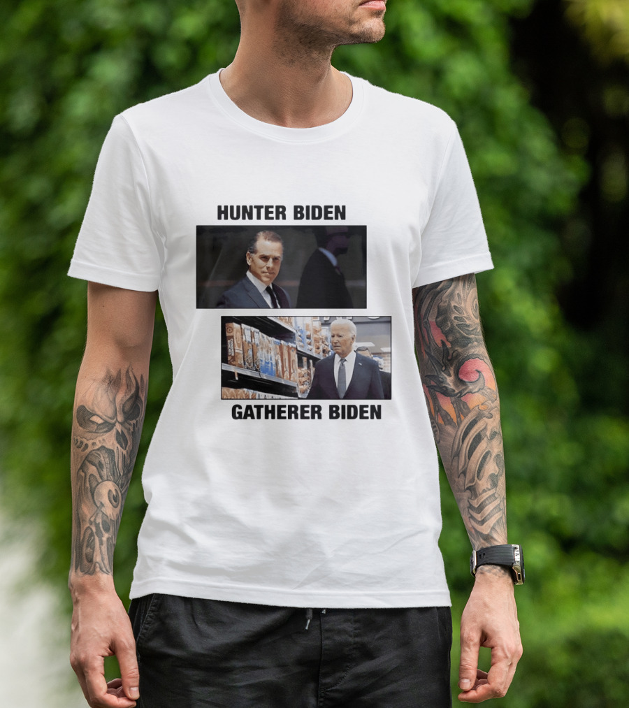 Hunter Biden Gatherer Biden Humorous Political Parody Image T-Shirt