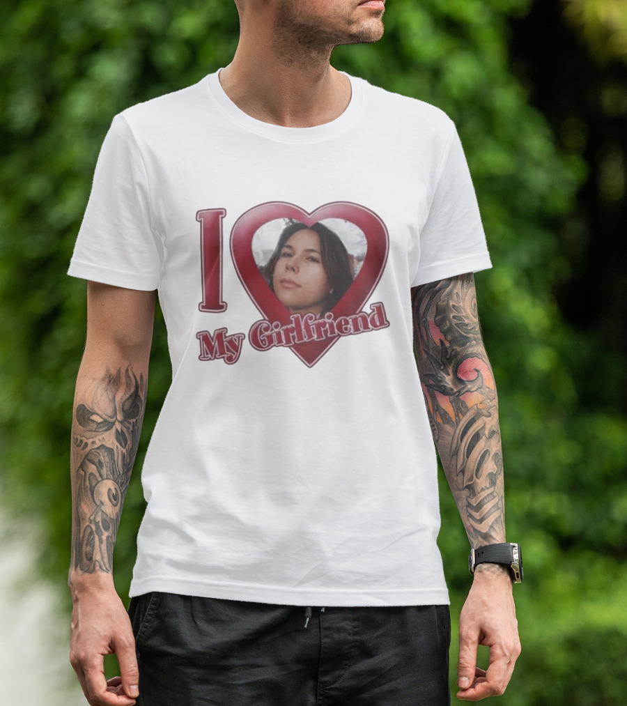 I Heart My Girlfriend Gigi Perez Photo Inside Heart T-Shirt