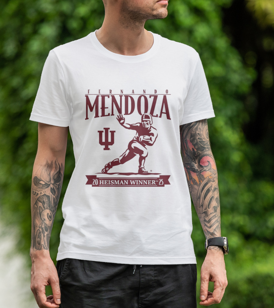 Indiana Football Fernando Mendoza Heisman Winner 2025 T-Shirt