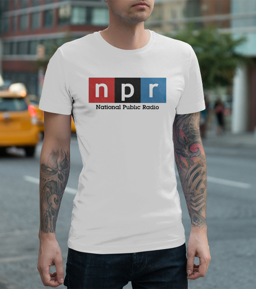 NPR National Public Radio Iconic Logo Red Black Blue T-Shirt