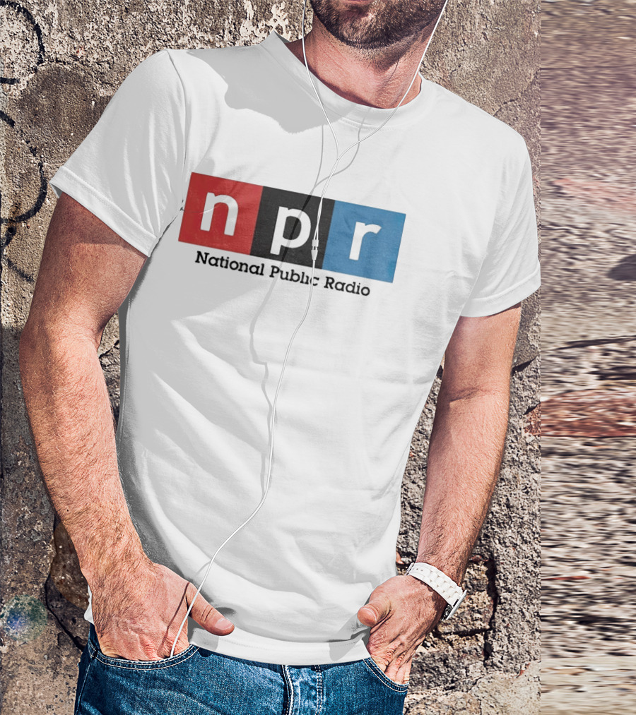 NPR National Public Radio Iconic Logo Red Black Blue T-Shirt