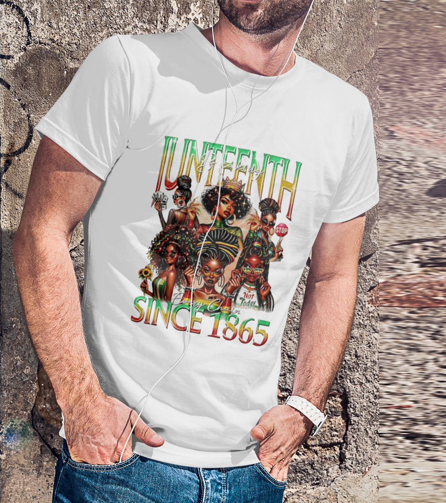 Juneteenth Breaking Every Chain Black Girl Since 1865 T-Shirt