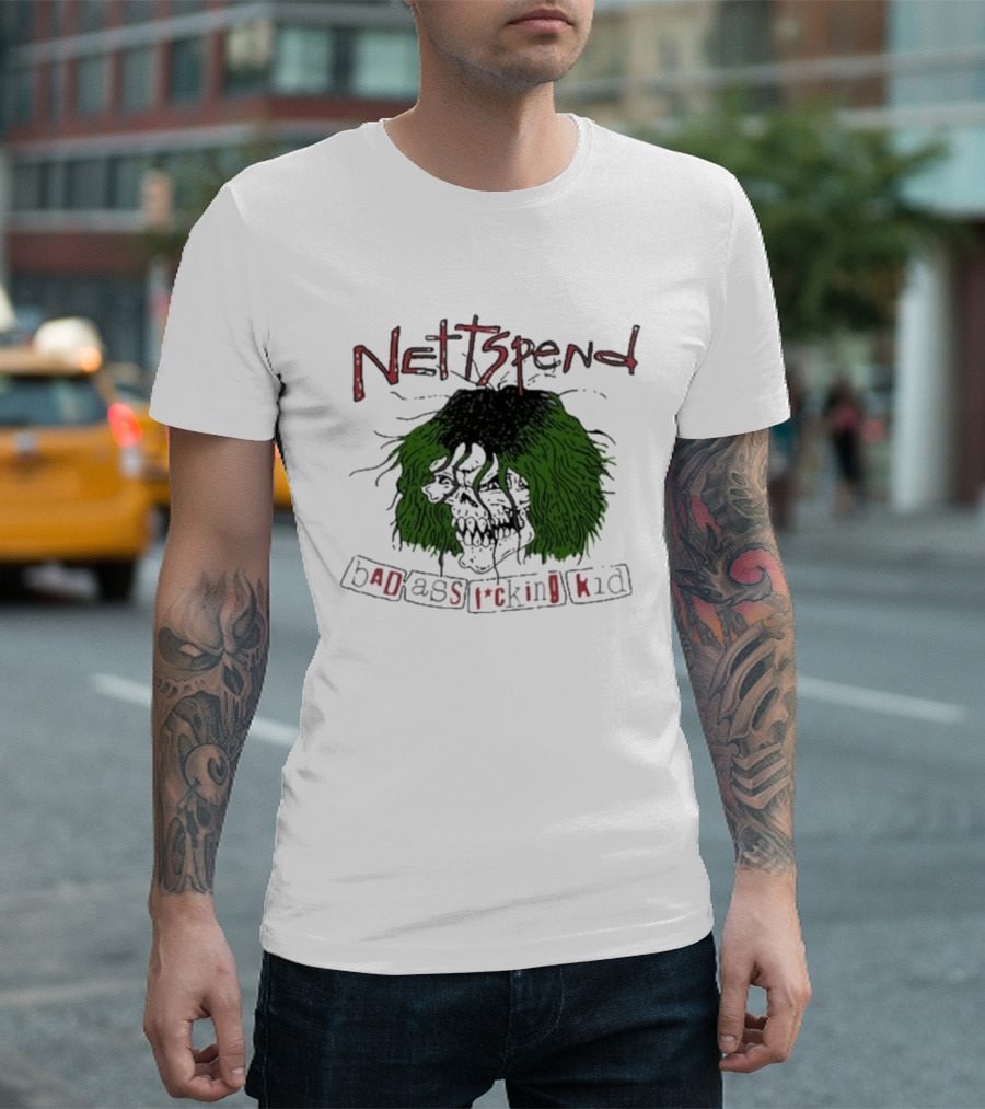 Nettspend Badassfuckingkid Grunge Skull Tour T-Shirt