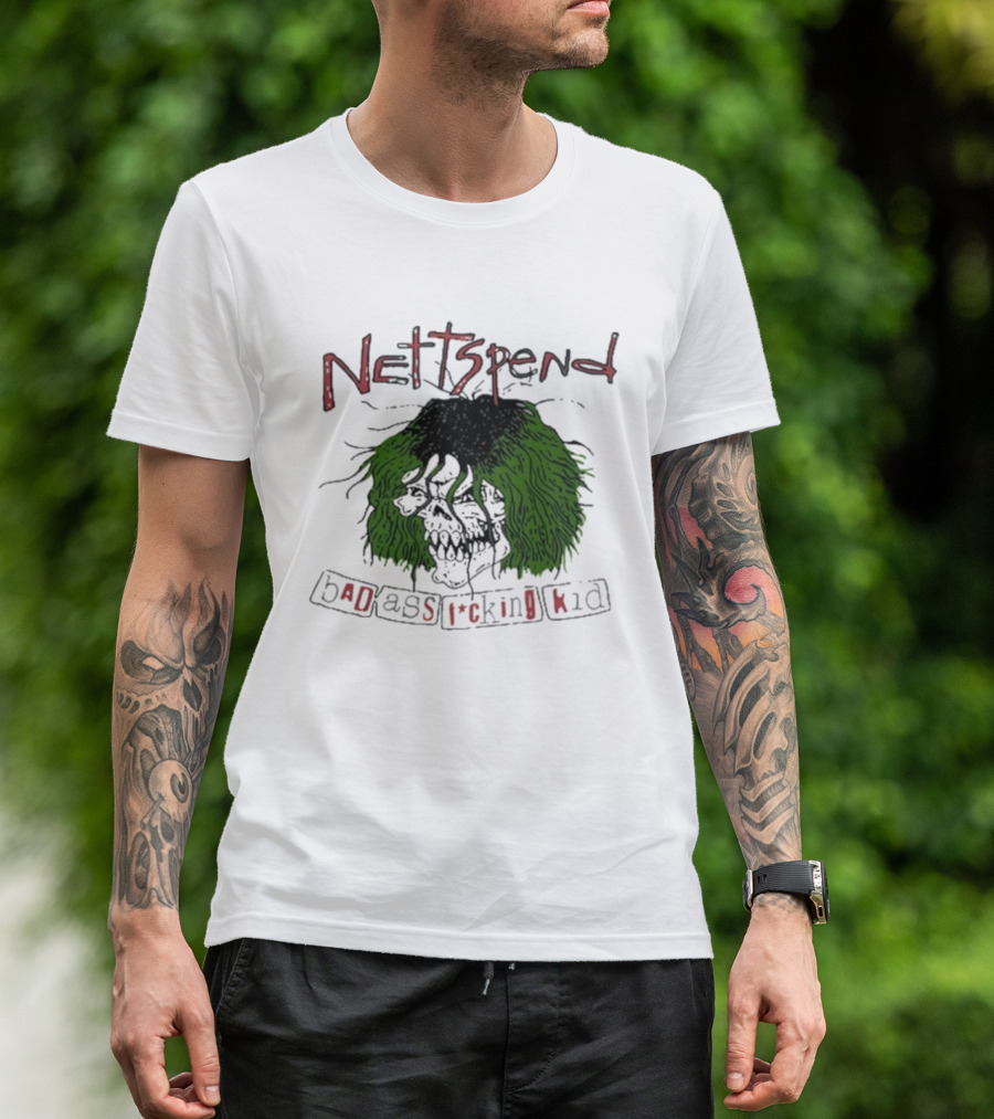 Nettspend Badassfuckingkid Grunge Skull Tour T-Shirt