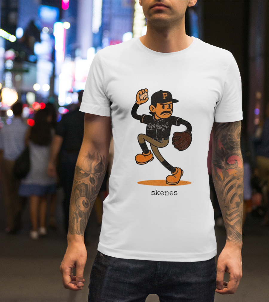 Paul Skenes Pittsburgh P Baseball MLB Cartoon Skenes T-Shirt