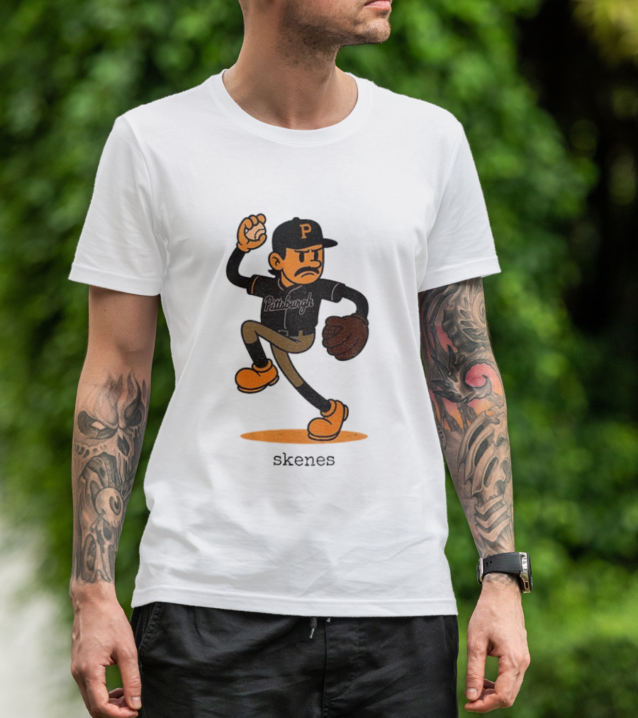 Paul Skenes Pittsburgh P Baseball MLB Cartoon Skenes T-Shirt