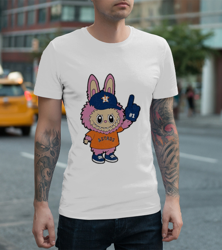 Labubu Astros 2025 Pink Houston MLB Baseball Sports T-Shirt