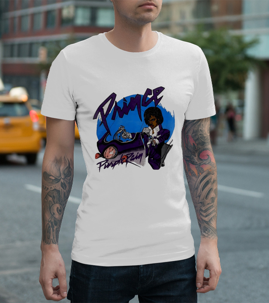 Prince Purple Rain Motorcycle 80s Music T-Shirt
