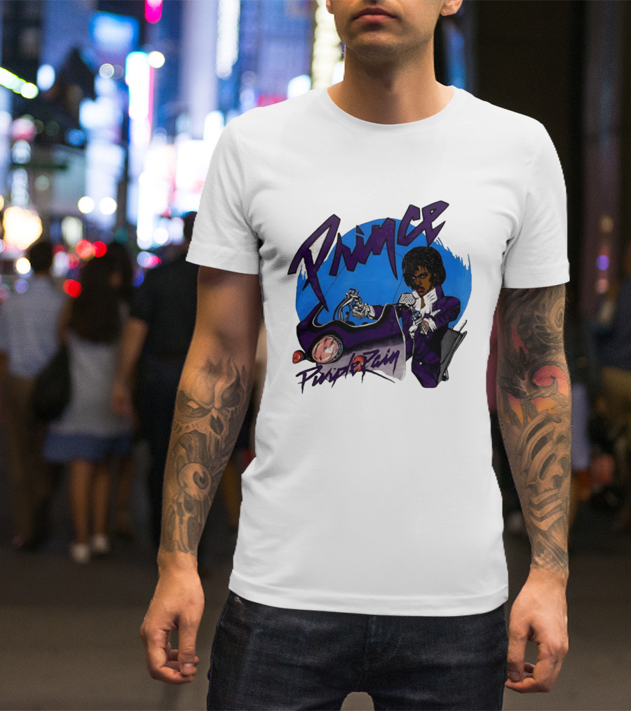 Prince Purple Rain Motorcycle 80s Music T-Shirt
