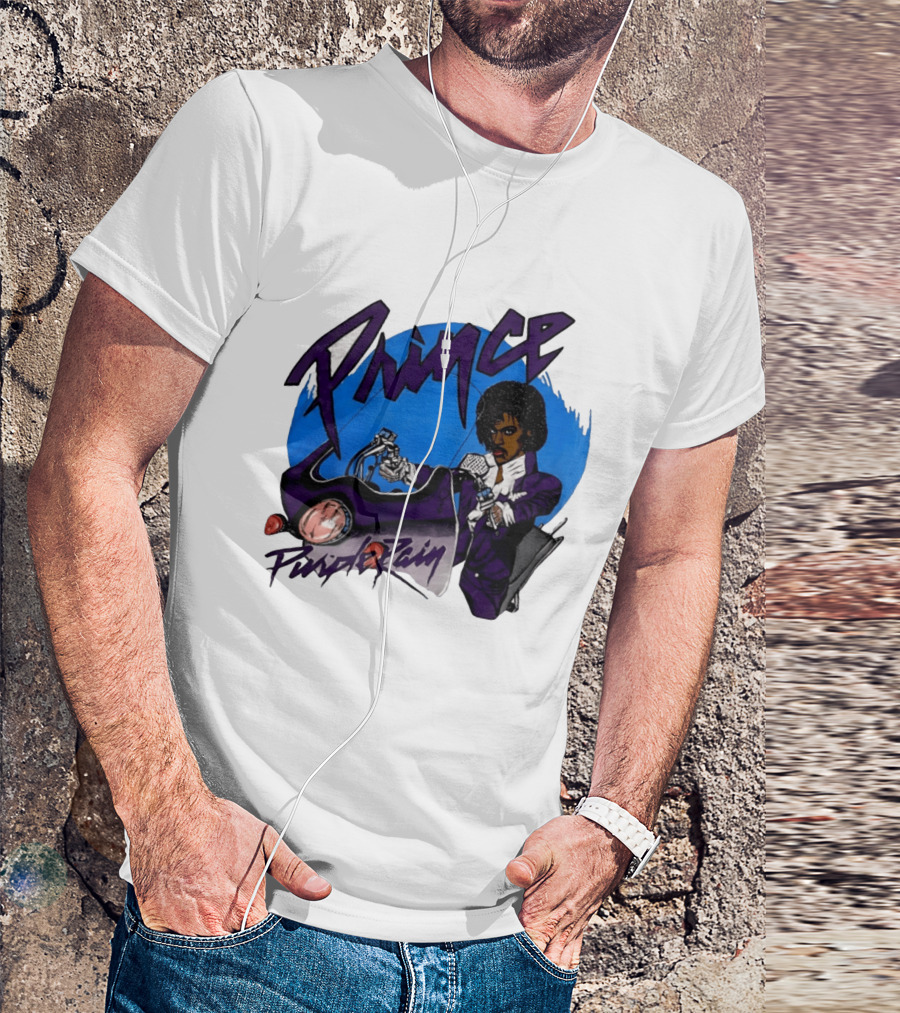 Prince Purple Rain Motorcycle 80s Music T-Shirt