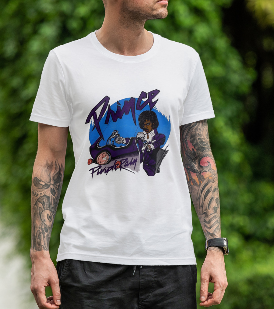 Prince Purple Rain Motorcycle 80s Music T-Shirt