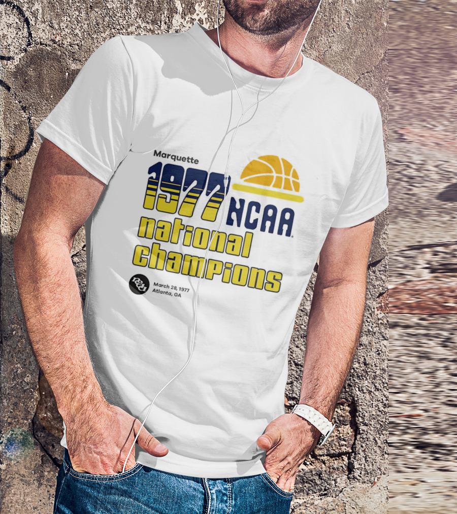 Marquette 1977 NCAA National Champions Basketball March 28_ASTRO_NY T-Shirt