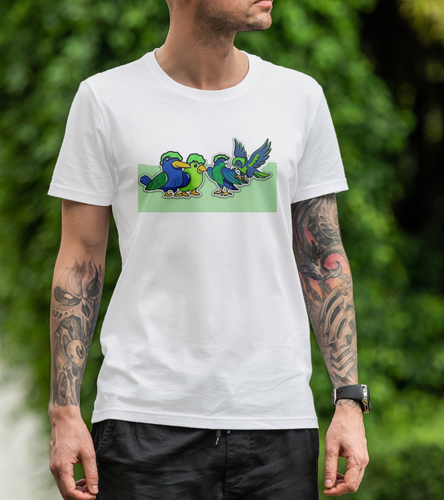 Seattle Seahawks X Nickelodeon NVP Parrot Paint T-Shirt