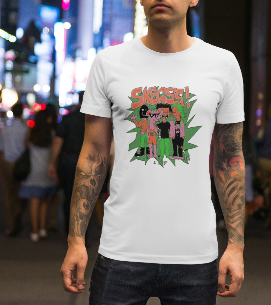 Skegss LSD Irvine Cartoon Characters Green T-Shirt