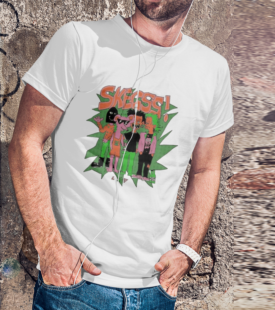 Skegss LSD Irvine Cartoon Characters Green T-Shirt