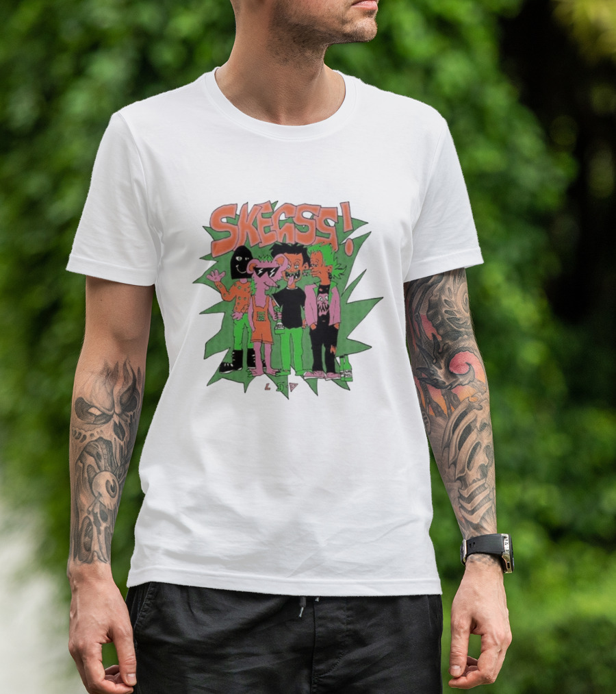 Skegss LSD Irvine Cartoon Characters Green T-Shirt