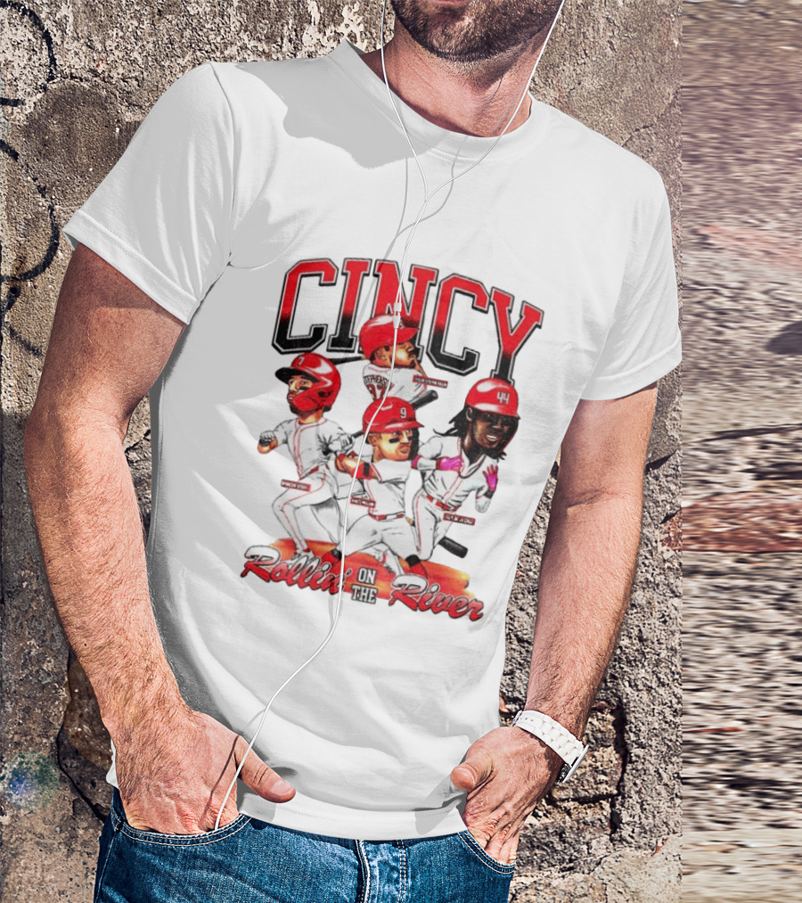 Cincy Spencer Steer Matt McLain Elly De La Cruz Tyler Stephenson Rollin' On The River T-Shirt