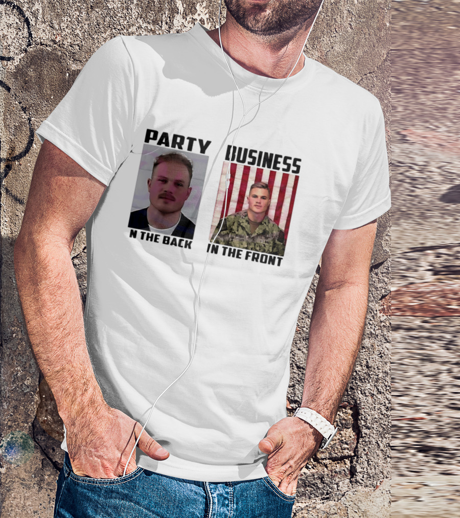 Party In The Back Business In The Front Zach Bryan U.S. Navy T-Shirt