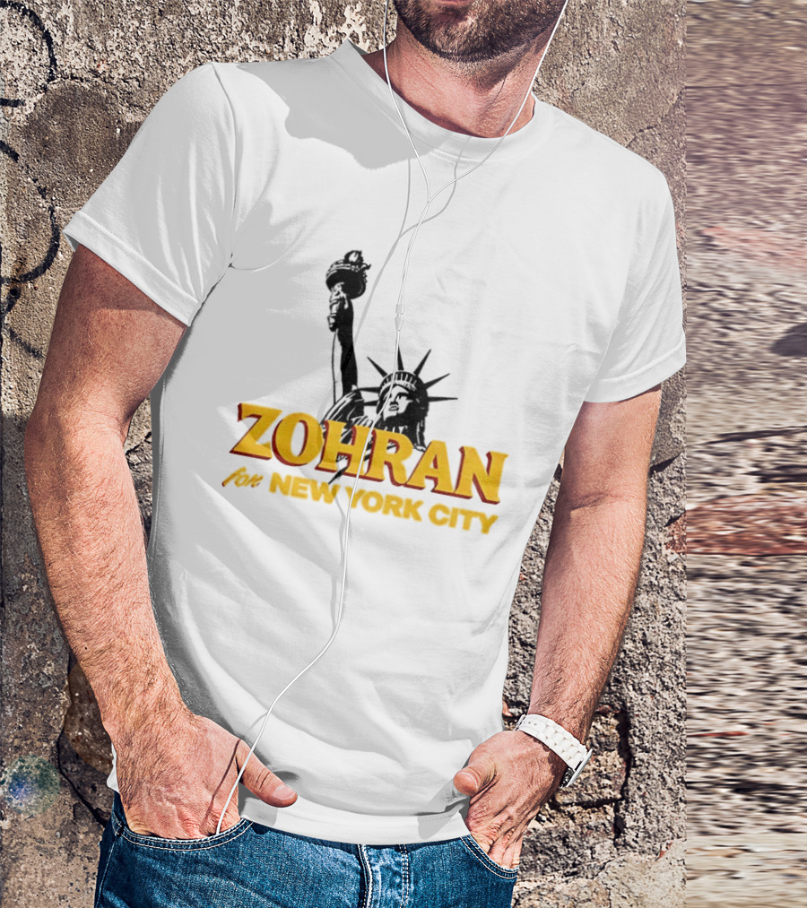 Zohran And Statue Of Liberty New York City Showdown T-Shirt