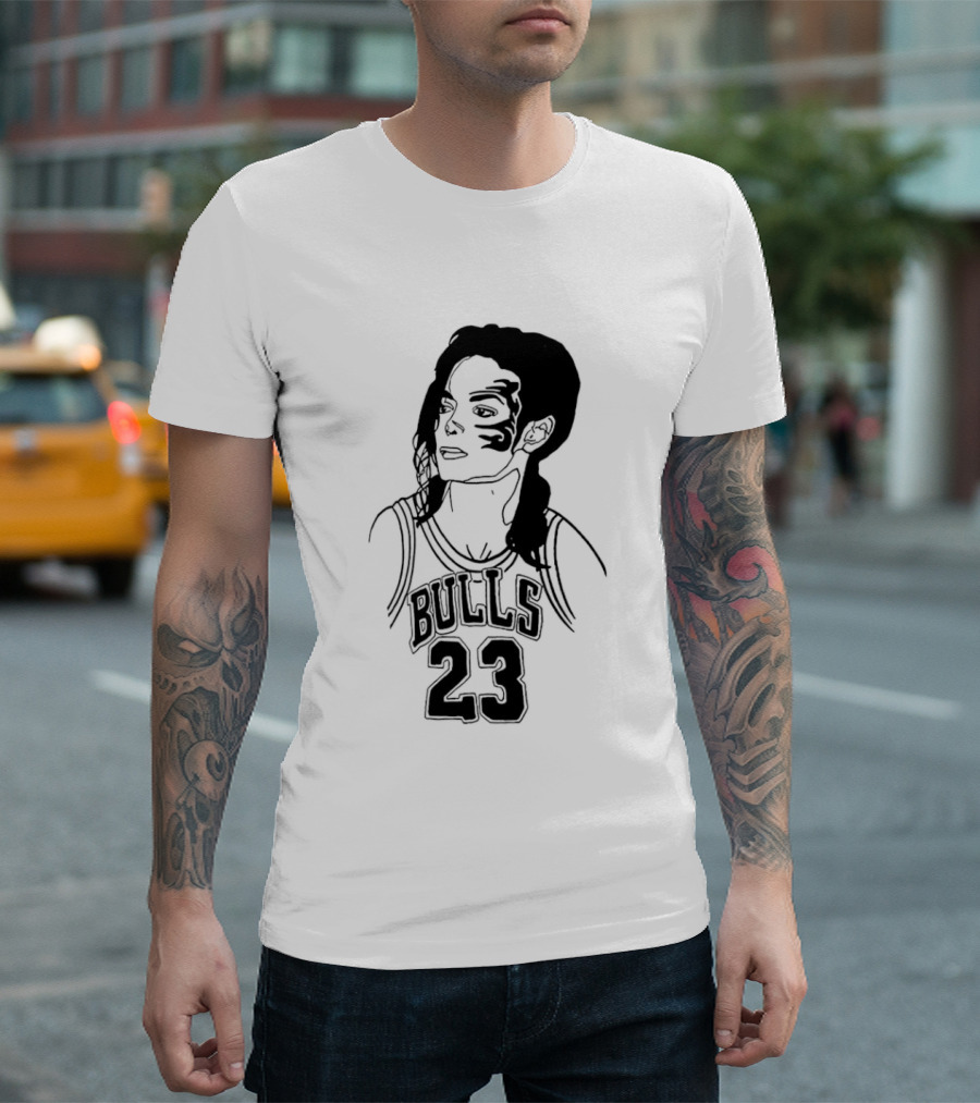 Chicago Bulls 23 Triple Mike Jordan Jackson Tyson Mashup T-Shirt
